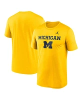 Jordan Men's Maize Michigan Wolverines Lockup Legend Performance T-Shirt