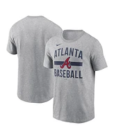 Nike Men's Heather Gray Atlanta Braves Arched T-Shirt