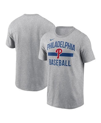 Nike Men's Heather Gray Philadelphia Phillies Arched T-Shirt