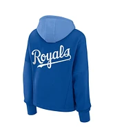 Fanatics Women's Royal Kansas City Royals Oversized High Hip Legacy Fleece Pullover Hoodie