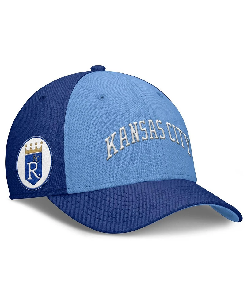 Nike Men's Royal/Light Blue Kansas City Royals Rise Swoosh Performance Flex Hat