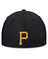 Nike Men's Black/Gold Pittsburgh Pirates Rise Swoosh Performance Flex Hat