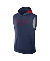 Nike Men's Navy Boston Red Sox Authentic Collection Performance Sleeveless Pullover Hoodie