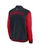 Nike Men's Navy/Red Minnesota Twins Authentic Collection Dugout Full-Zip Bomber Jacket