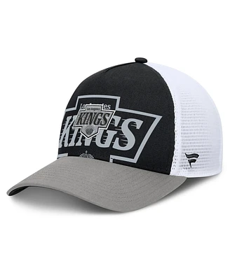 Fanatics Men's Black/Silver Los Angeles Kings Authentic Pro A-Frame Rink Adjustable Hat