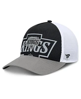 Fanatics Men's Black/Silver Los Angeles Kings Authentic Pro A-Frame Rink Adjustable Hat