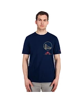New Era Men's Navy Golden State Warriors 2024/25 City Edition Chenille Heavyweight T-Shirt