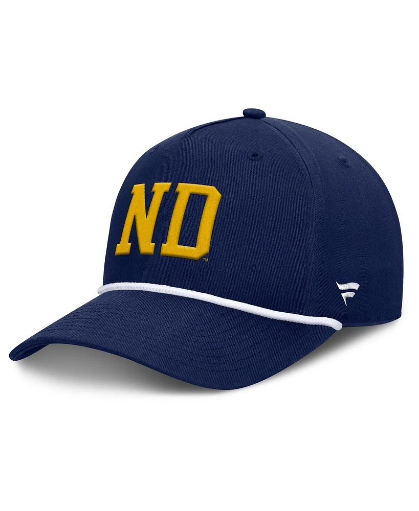 Fanatics Men's Navy Notre Dame Fighting Irish Foul Ball Rope Adjustable Hat