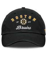 Fanatics Women's Black Boston Bruins Fundamental Dasher Arch Adjustable Hat