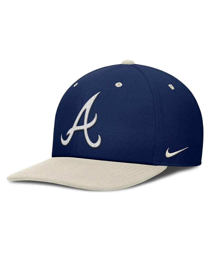 Nike Men's Navy/Cream Atlanta Braves Pro Performance Snapback Hat