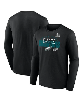 Fanatics Men's Black Philadelphia Eagles Super Bowl Lix Champions Legacy Iconic Victory Long Sleeve T-Shirt