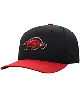 Top of the World Men's Black Arkansas Razorbacks Reflex Fitted Hat