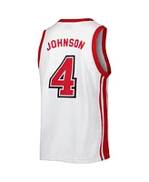 Men's Original Retro Brand Larry Johnson White Unlv Rebels Alumni Commemorative Replica Basketball Jersey