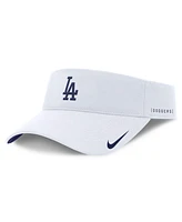 Nike Men's White Los Angeles Dodgers Primetime Bozz Ace Performance Adjustable Visor Hat