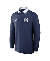 Nike Men's Navy New York Yankees Rugby Long Sleeve T-Shirt