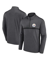 Fanatics Men's Charcoal Pittsburgh Steelers Head-to-Head Quarter-Zip Sweatshirt