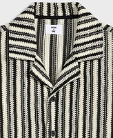 Mode of One Men's Vertical-Stripe Camp Collar Shirt, Exclusively at Macy's