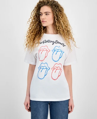 Freeze 24-7 Juniors' Rolling Stones Grid Graphic T-Shirt