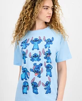 Freeze 24-7 Juniors' Stitch Grid Graphic T-Shirt