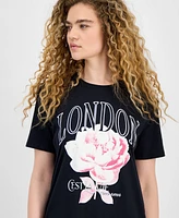 Self Esteem Juniors' London Rose Graphic T-Shirt