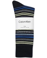 Calvin Klein Men's 4pk. Textured Logo Crew Socks
