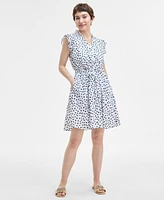 On 34th Women's V-neck Flutter-Sleeve Mini Dress, Exclusively at Macy's