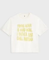 Mode of One Men's Try Again Relaxed-Fit Graphic T-Shirt, Exclusively at Macy's