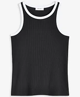 On 34th Women's Contrast Tipped Micro Rib Tank Top, Exclusively at Macy's