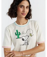 Chinti & Parker Women's Cotton Peanuts Vacation T-Shirt