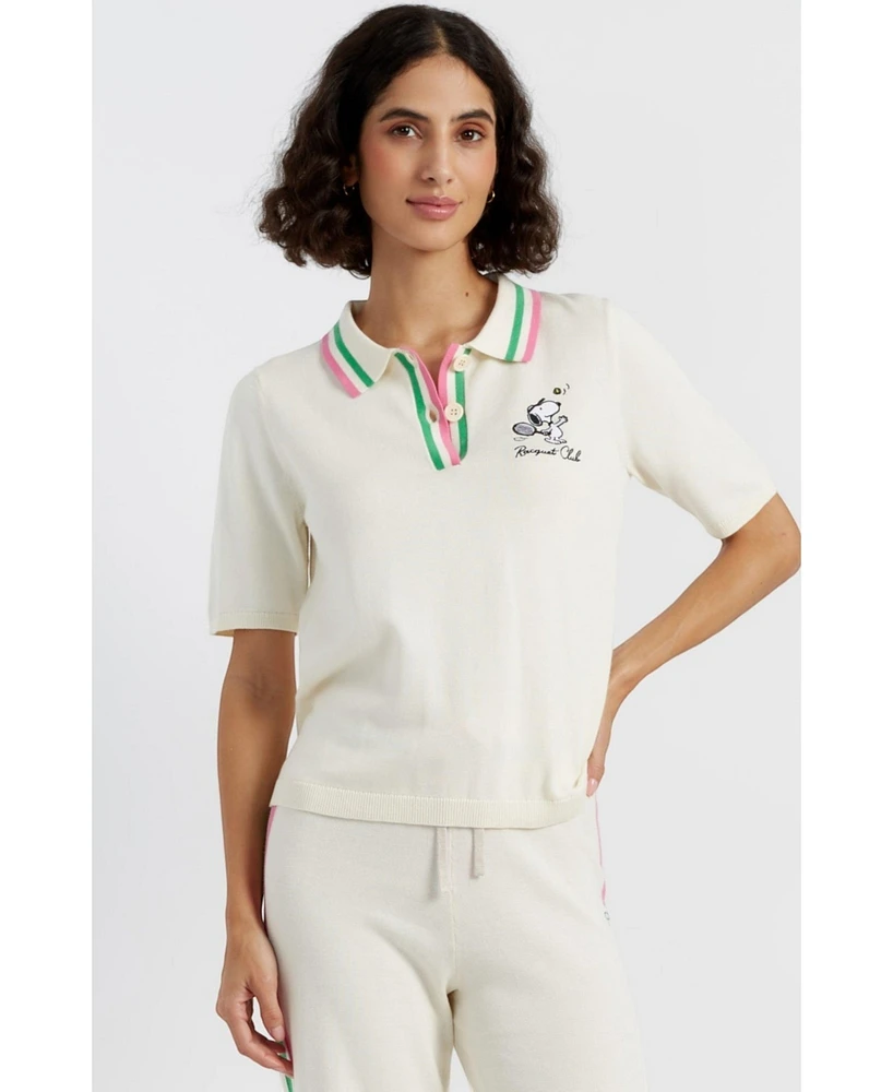 Chinti and Parker Women's & Cotton Peanuts Racquet Club Polo