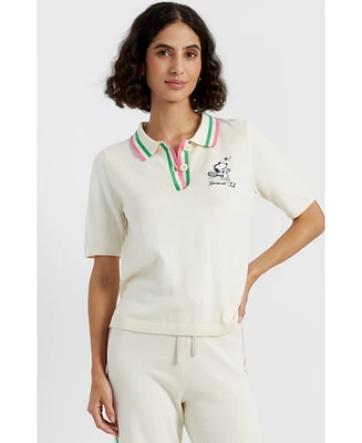 Chinti and Parker Women's & Cotton Peanuts Racquet Club Polo