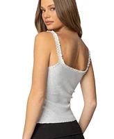 Edikted Womens Teagan Ribbed Tank Top