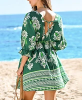 Women's Lush Meadow Ornate Mini Beach Dress