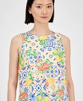 Anne Klein Women's Round-Neck Sleeveless Shift Dress