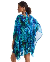 Mimi Flamingo Women's Breeze Chiffon Poncho Cover-Up