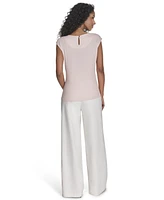Calvin Klein Women's Placed Print Cap Sleeve Top
