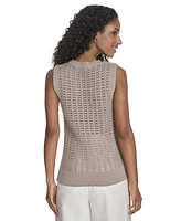 Calvin Klein Women's Sleeveless Cotton Crochet Top