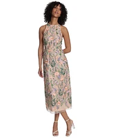 Maggy London Women's Embroidered Midi Dress