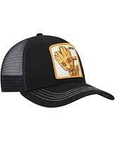 Lids Men's Black Guardians of the Galaxy Groot Retro A-Frame Snapback Hat