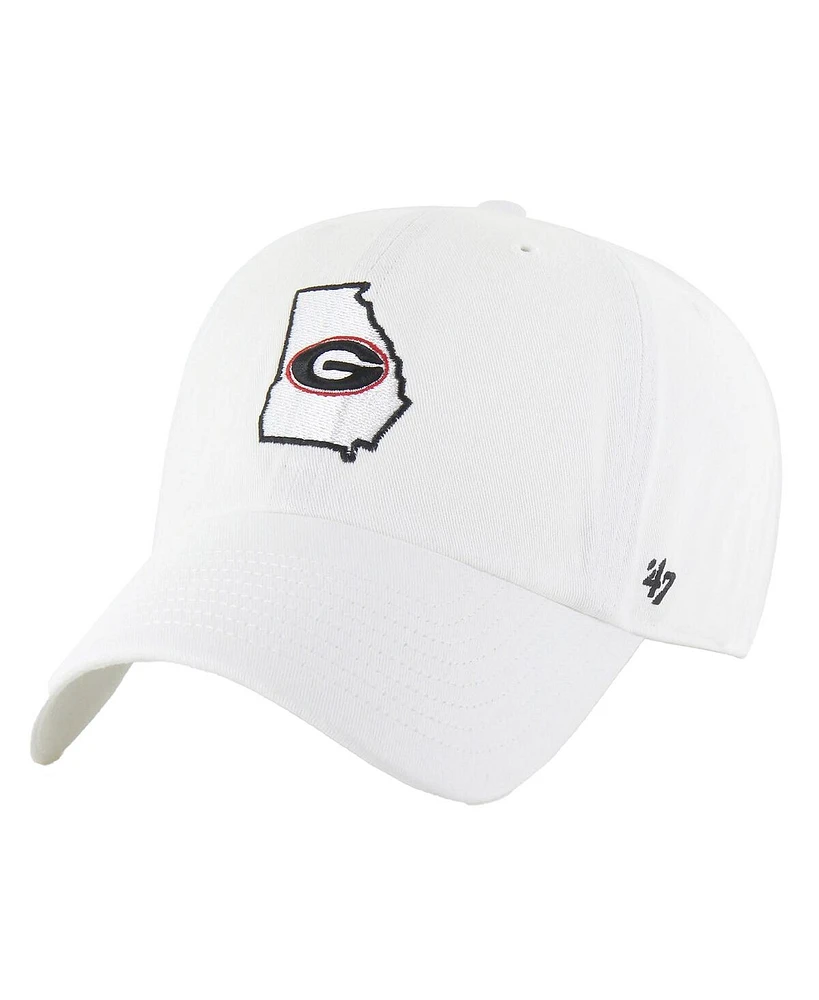 '47 Brand Men's White Georgia Bulldogs Clean Up Adjustable Hat