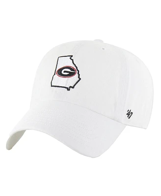 '47 Brand Men's White Georgia Bulldogs Clean Up Adjustable Hat