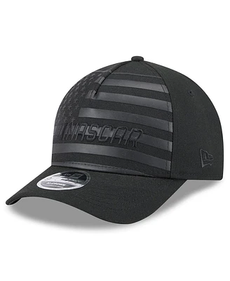 New Era Men's Black Nascar American Flag 9FORTY M-Crown A-Frame Adjustable Hat