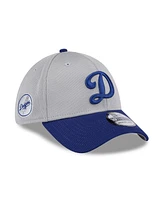 New Era Men's Gray/Royal Los Angeles Dodgers 2025 Batting Practice 39THIRTY Flex Hat