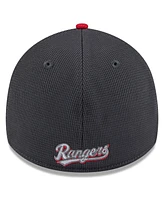 New Era Men's Gray/Red Texas Rangers 2025 Batting Practice 39THIRTY Flex Hat