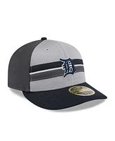 New Era Men's Gray/Navy Detroit Tigers 2025 Batting Practice Low Profile 59FIFTY Fitted Hat