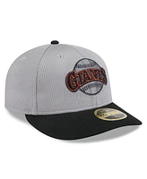 New Era Men's Gray/Black San Francisco Giants 2025 Batting Practice Low Profile 59FIFTY Fitted Hat