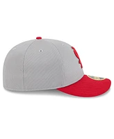 New Era Men's Gray/Red St. Louis Cardinals 2025 Batting Practice Low Profile 59FIFTY Fitted Hat