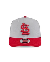 New Era Men's Gray/Red St. Louis Cardinals 2025 Batting Practice 9SEVENTY Stretch-Snap Trucker Hat