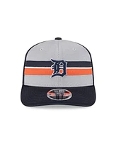 New Era Men's Gray/Navy Detroit Tigers 2025 Batting Practice 9SEVENTY Stretch-Snap Trucker Hat