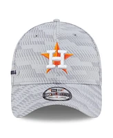 New Era Men's Gray Houston Astros 2025 Mlb Clubhouse 39THIRTY Flex Hat